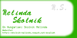 melinda skolnik business card